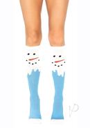 Snow Man Knee High Socks Os Multicolor