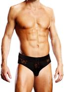 Prowler Black Lace Open Brief Lg