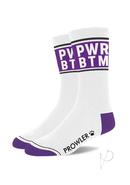 Prowler Pwr Btm Socks Wht/prp