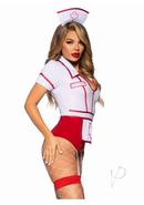Nurse Feelgood 2pc Md Red/wht